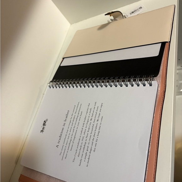 Coach Leather and Floral Canvas Patterned Notebook with Cover - Picture 3 of 5